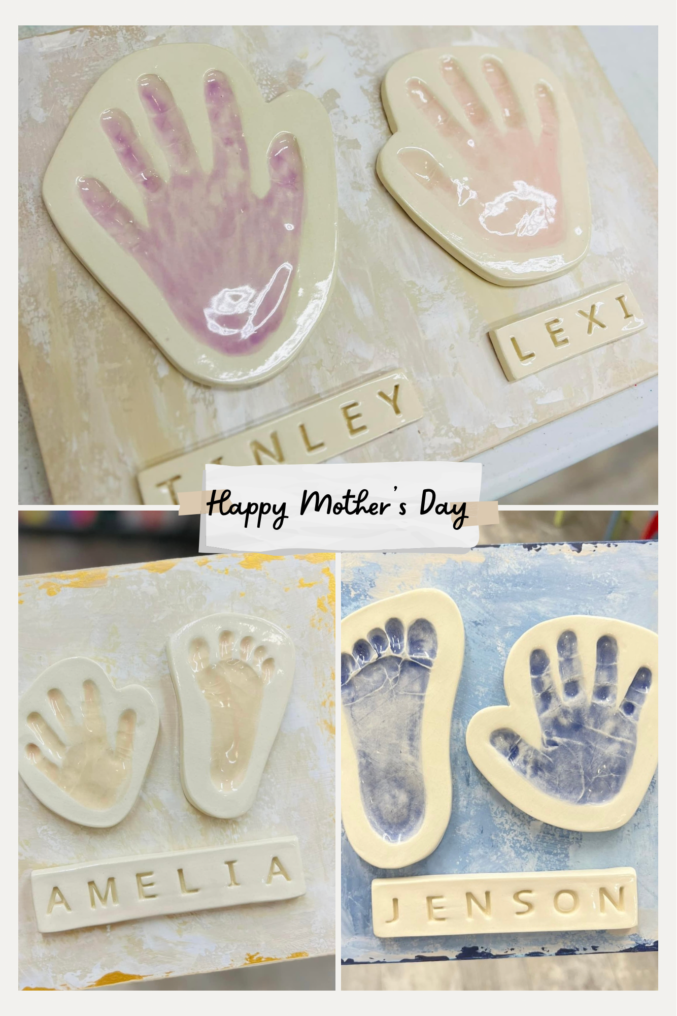 Mother’s Day Clay & Wood Plaques - Artist Renee Nicole