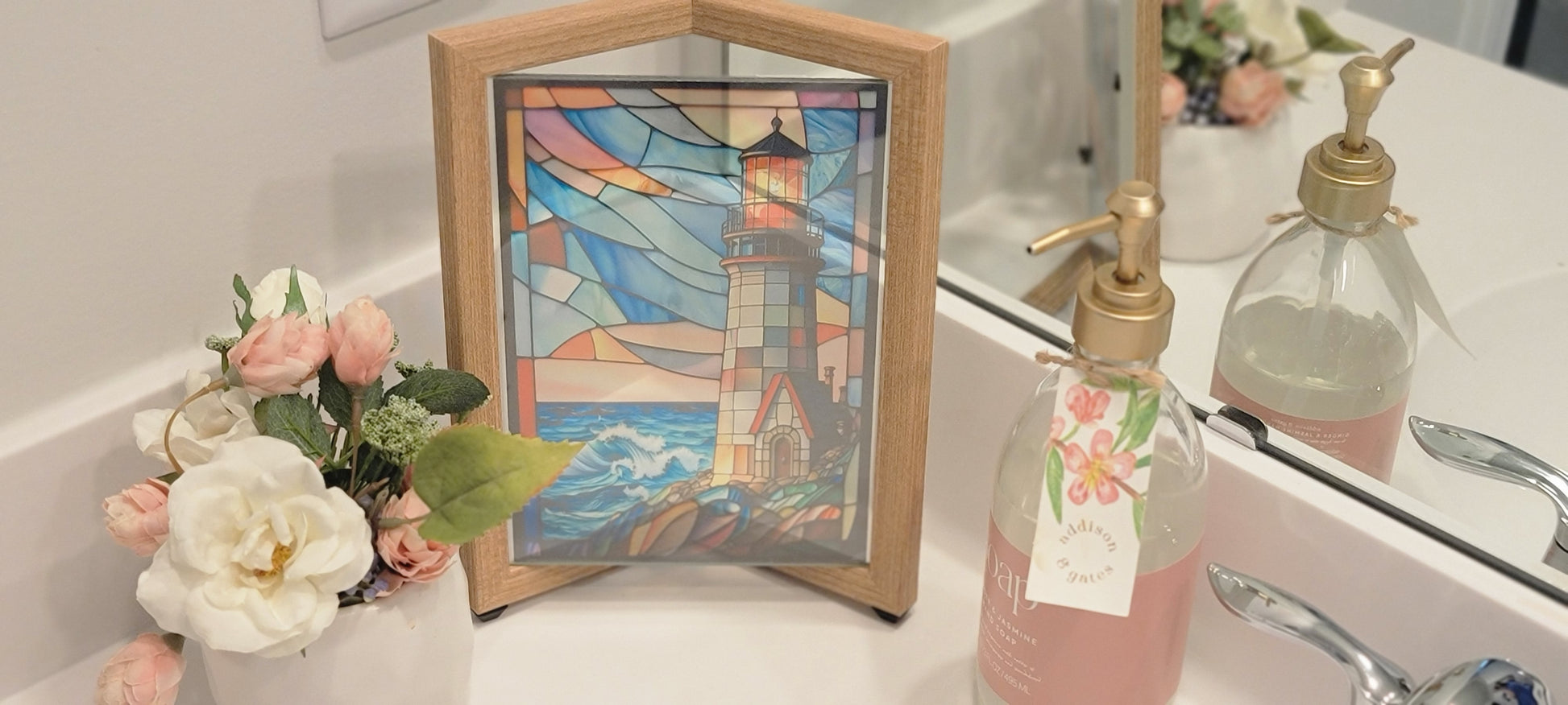 The Lighthouse Stained Glass Art - Thrice Exceptional