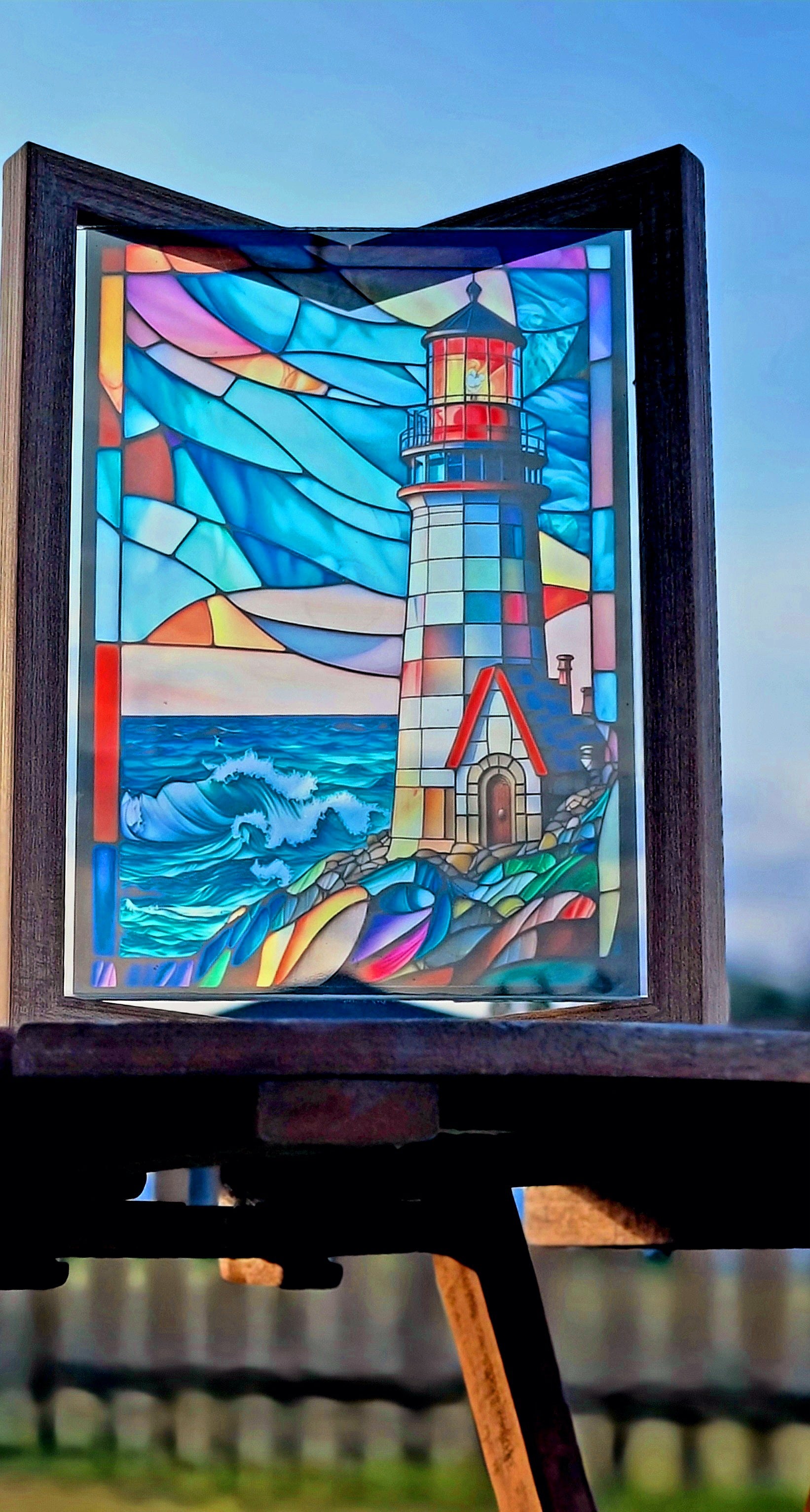 The Lighthouse Stained Glass Art - Thrice Exceptional