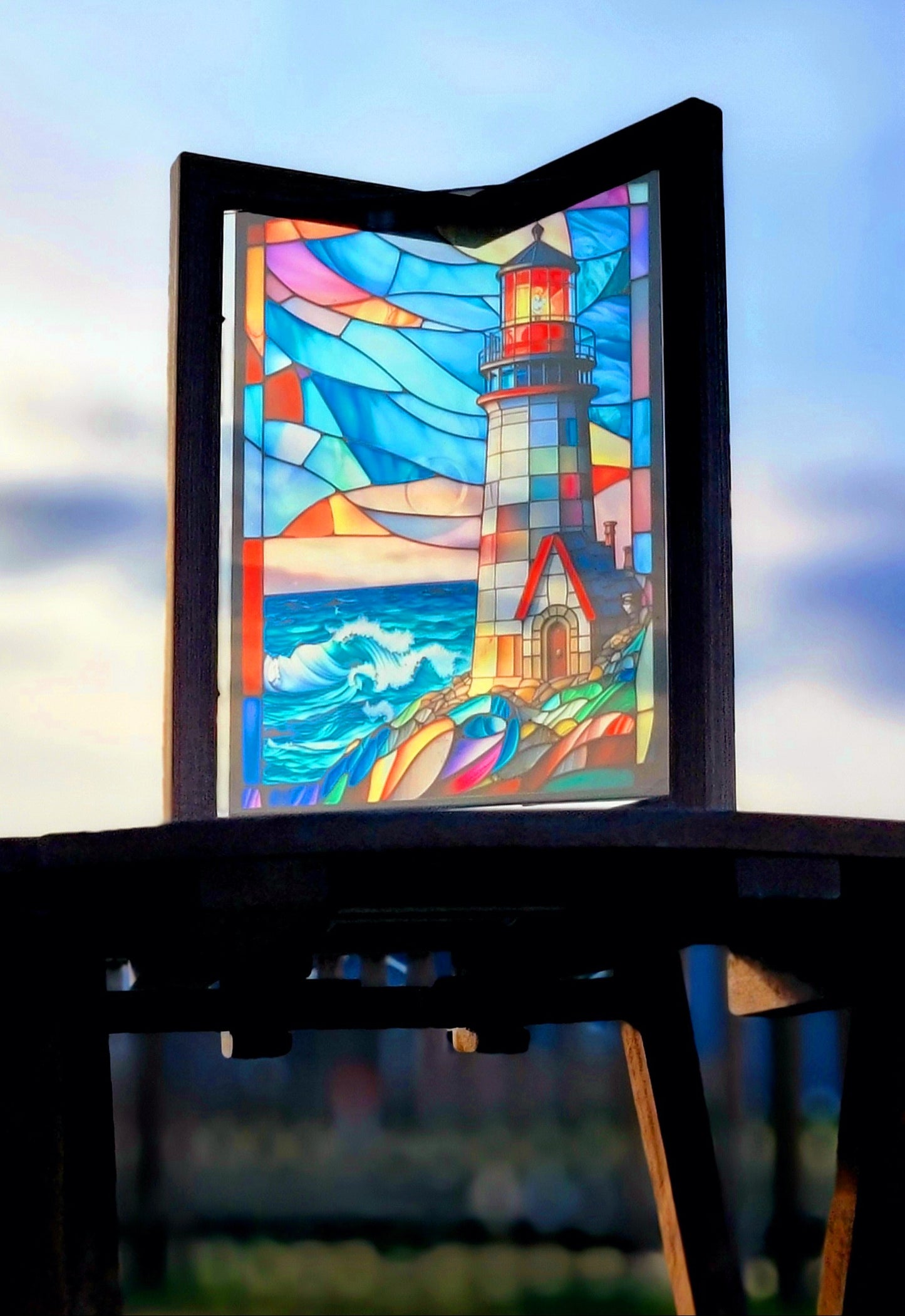 The Lighthouse Stained Glass Art - Thrice Exceptional