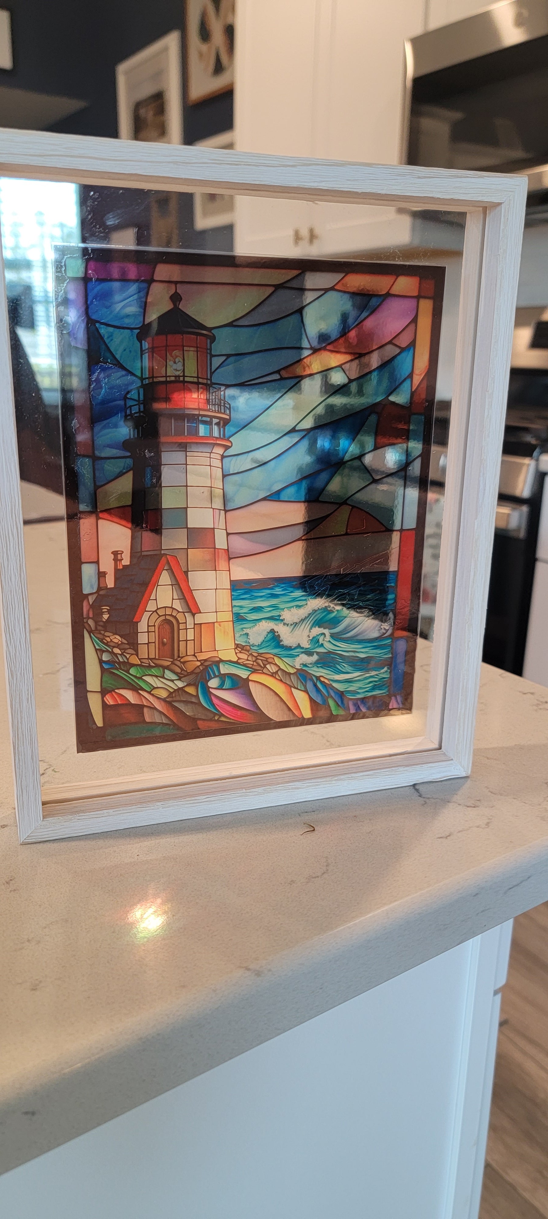 The Lighthouse Stained Glass Art - Thrice Exceptional