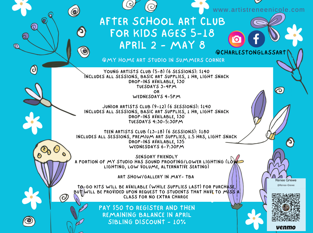 Summers Corner After School Art Club - Charleston Glass Art