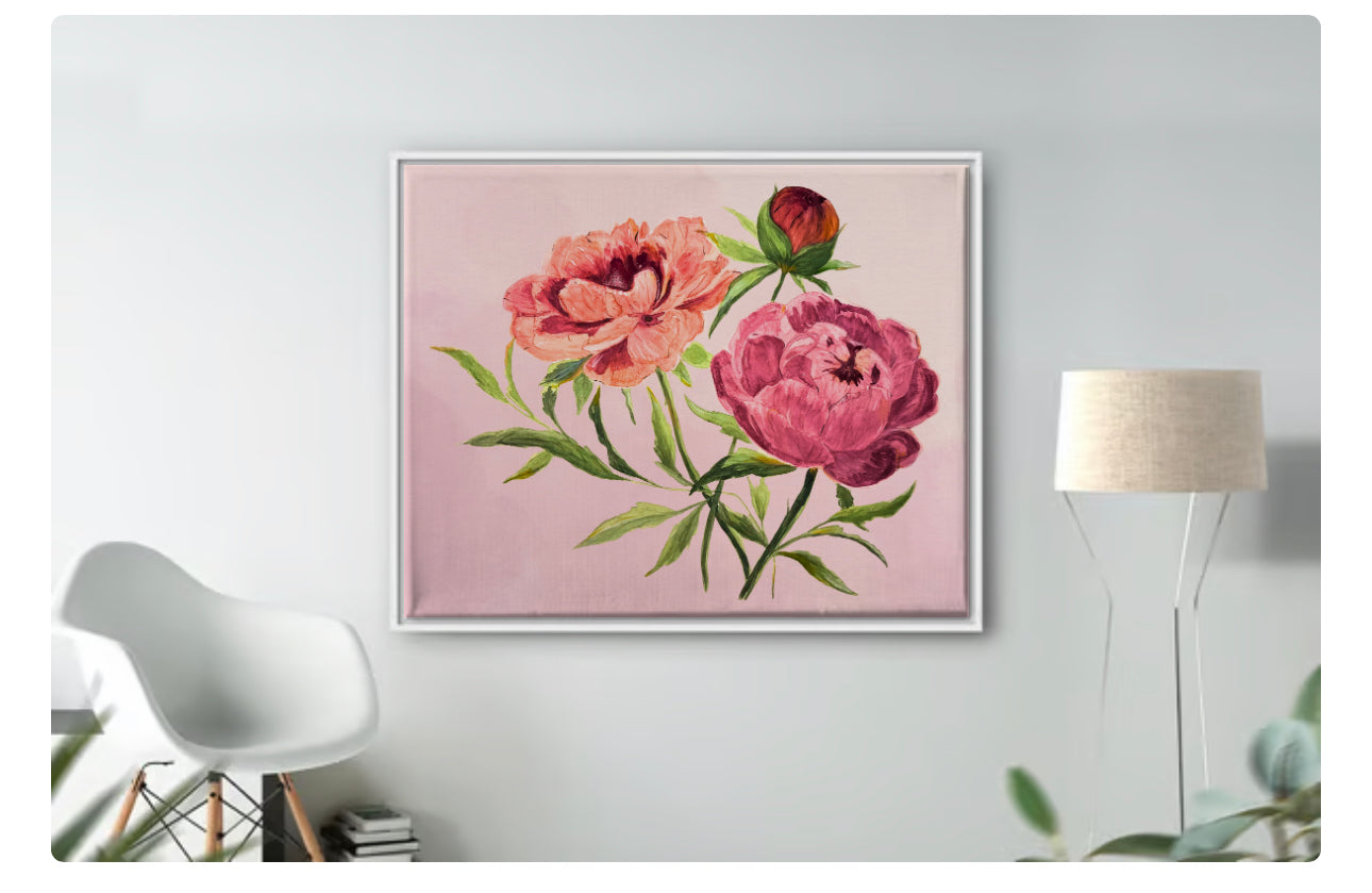 Sweet Peonies Watercolor Print - Thrice Exceptional