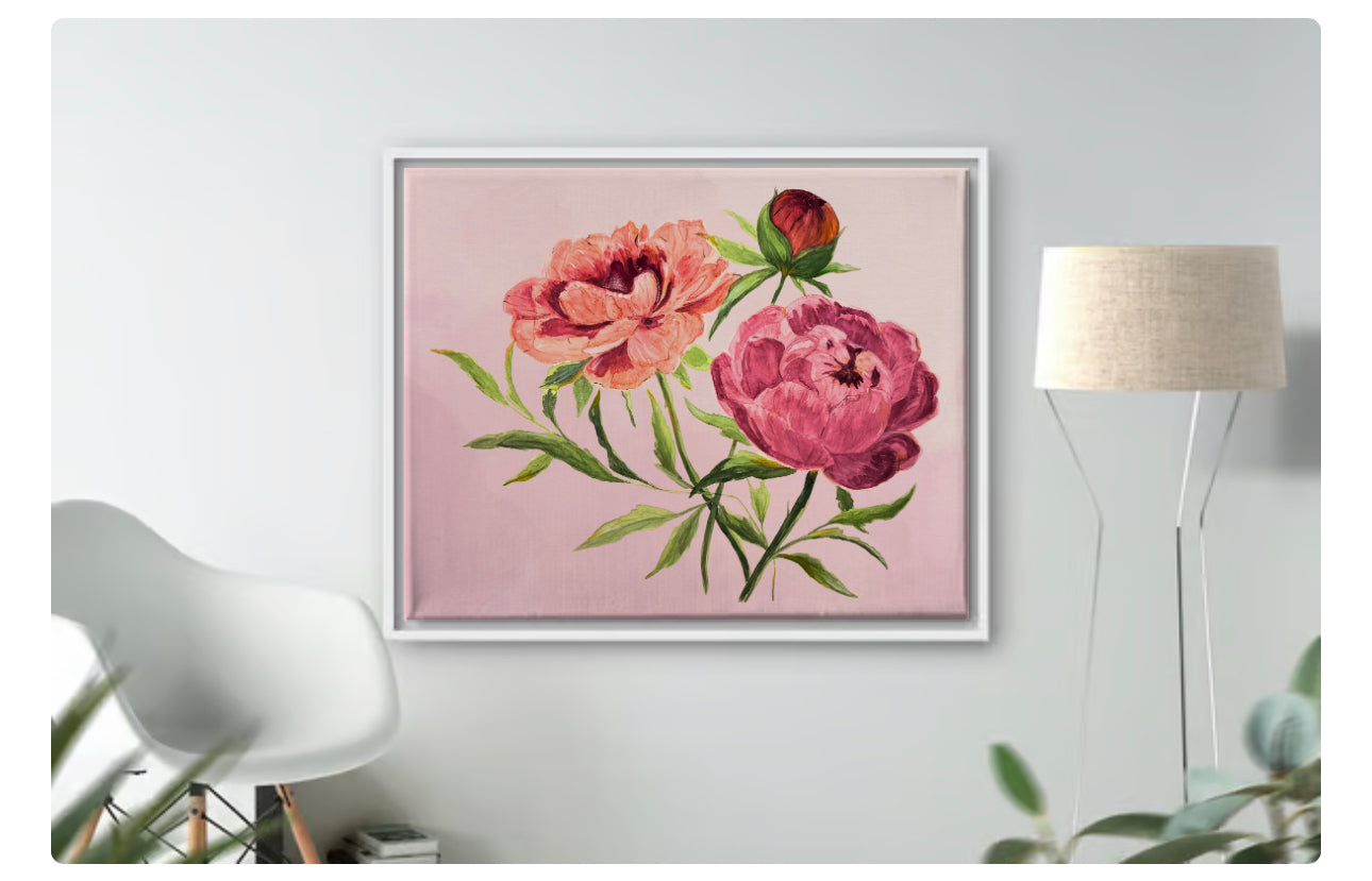 Sweet Peonies Watercolor Print - Thrice Exceptional