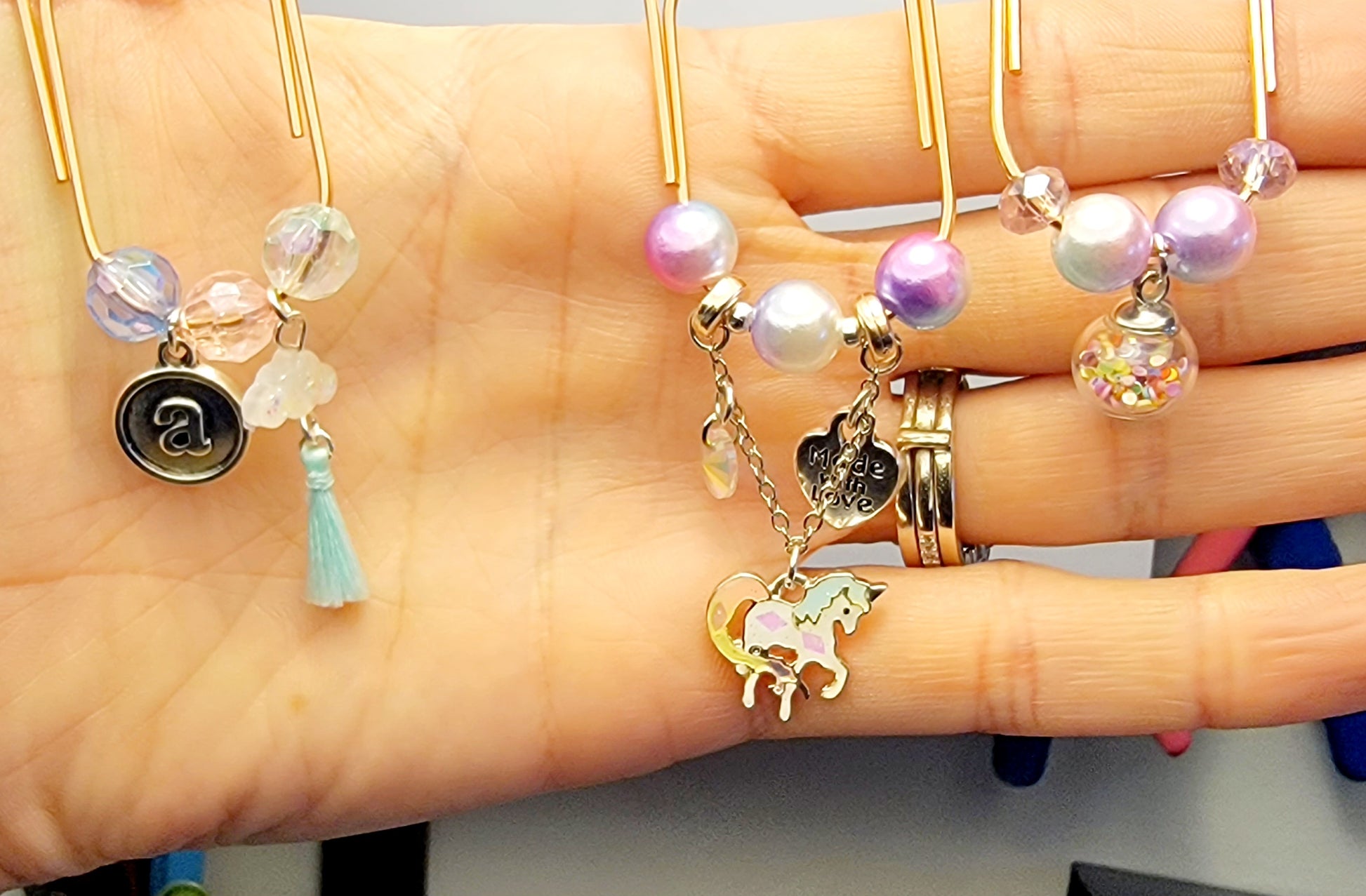 Unicorn Paperclip Bookmark Charms - Thrice Exceptional