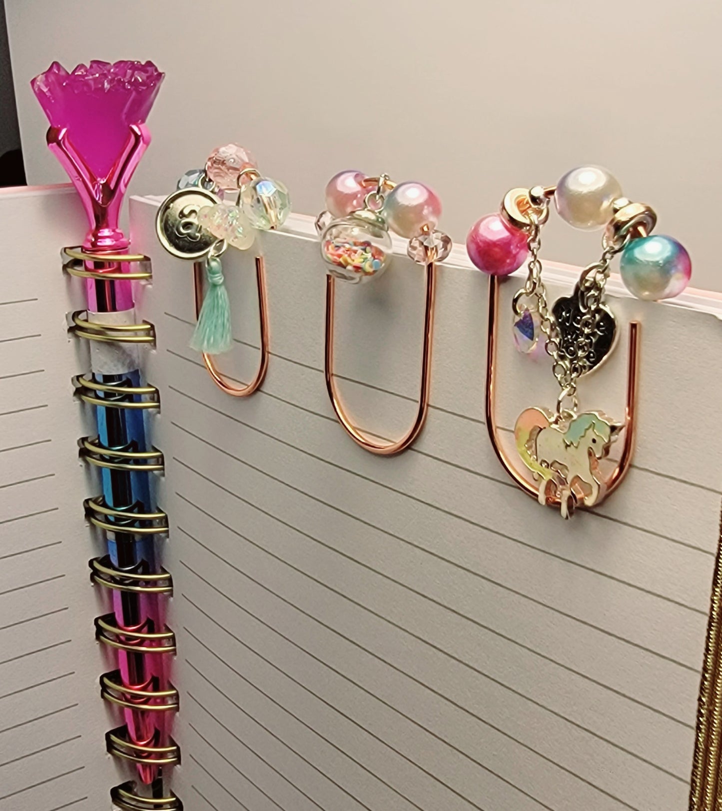 Unicorn Paperclip Bookmark Charms - Thrice Exceptional